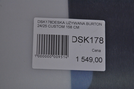DESKA UŻYWANA BURTON CUSTOM 24/25 158 cm NRDSK178