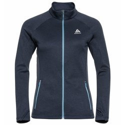 DAMSKA BLUZA TECHNICZNA ODLO MIDLAYER FULL ZIP PROITA Diving Navy 2020