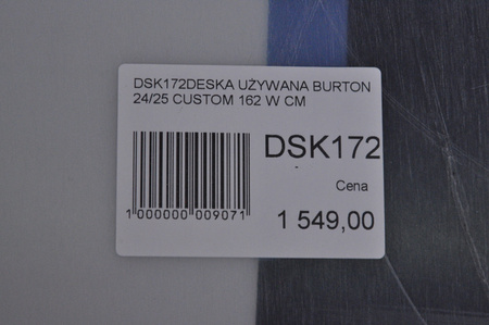 DESKA UŻYWANA BURTON CUSTOM 24/25 162W NRDSK172