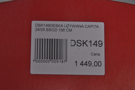 DESKA UŻYWANA CAPITA THE BLACK SNOWBOARD OF DEATH 24/25 156 cm NRDSK149