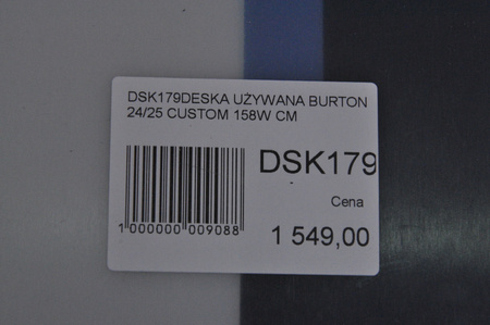 DESKA UŻYWANA BURTON CUSTOM 24/25 158W cm NRDSK179