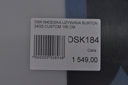 DESKA UŻYWANA BURTON CUSTOM 24/25 156 cm NRDSK184