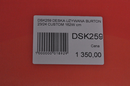 DESKA UŻYWANA BURTON CUSTOM 23/24 162W cm NRDSK259
