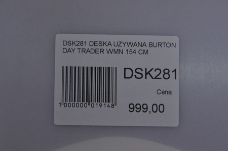 DESKA UŻYWANA BURTON DAY TRADER 19/20 154 cm NRDSK281