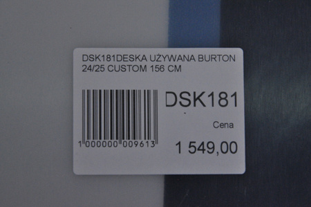 DESKA UŻYWANA BURTON CUSTOM 24/25 156 cm NRDSK181