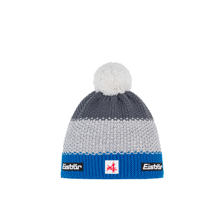 CZAPKA EISBAR STAR POMPON SA Blue/Grey