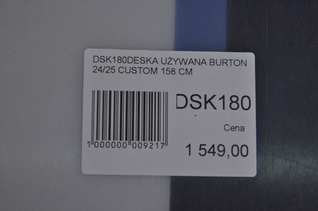 DESKA UŻYWANA BURTON CUSTOM 24/25 158 cm NRDSK180