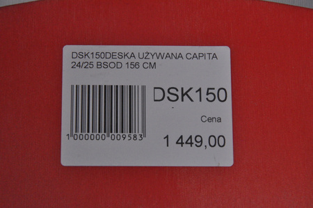 DESKA UŻYWANA CAPITA THE BLACK SNOWBOARD OF DEATH 24/25 156 cm NRDSK150