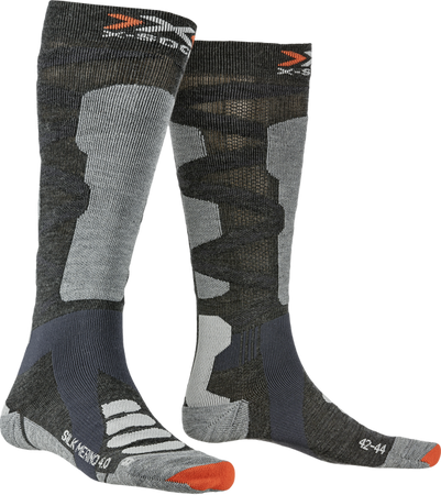 SKARPETY NARCIARSKIE X-SOCKS SILK MERINO 4.0 Anthracite/Grey 2023