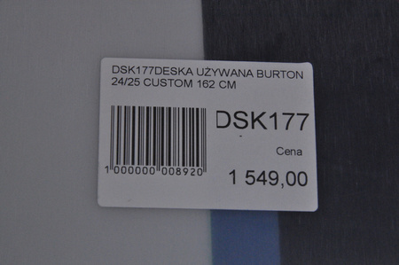 DESKA UŻYWANA BURTON CUSTOM 24/25 162 cm NRDSK177
