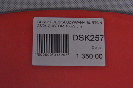 DESKA UŻYWANA BURTON CUSTOM 23/24 158W cm NRDSK257