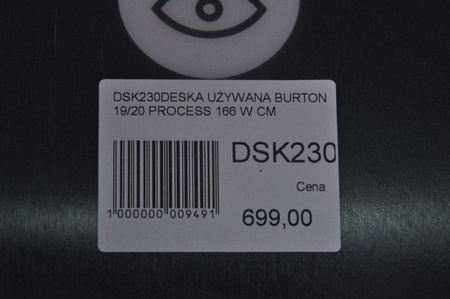 DESKA UŻYWANA BURTON PROCESS 19/20 166W NRDSK230