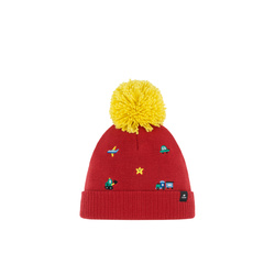 JUNIORSKA CZAPKA EISBAR TALUR POMPON Red
