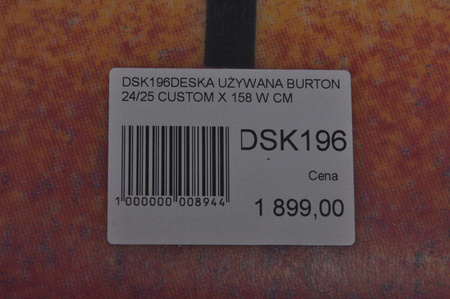 DESKA UŻYWANA BURTON CUSTOM X 24/25 158W NRDSK196