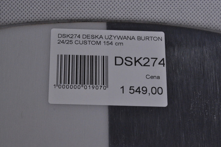 DESKA UŻYWANA BURTON CUSTOM X 24/25 154 NRDSK274