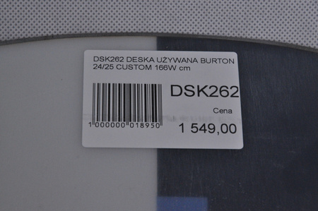 DESKA UŻYWANA BURTON CUSTOM 24/25 166W cm NRDSK262