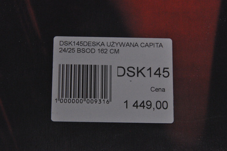 DESKA UŻYWANA CAPITA THE BLACK SNOWBOARD OF DEATH 24/25 162 cm NRDSK145