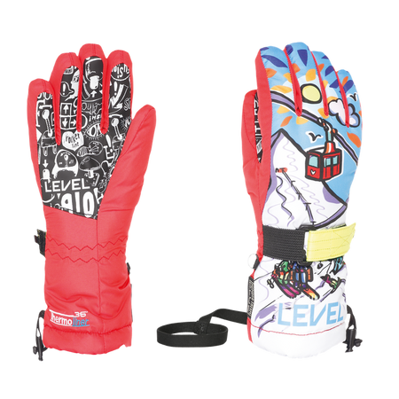 JUNIORSKIE RĘKAWICE LEVEL JUNIOR Red 2026