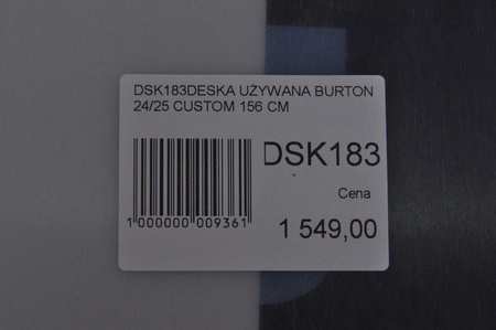 DESKA UŻYWANA BURTON CUSTOM 24/25 156 cm NRDSK183