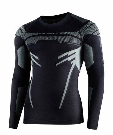 MĘSKA KOSZULKA TERMICZNA BRUBECK DRY Czarny/Grafitowy