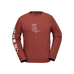 BLUZA SNOWBOARDOWA VOLCOM ESSENTIAL CREW Redwood 2025