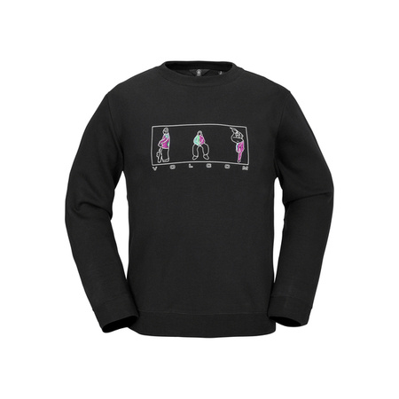 BLUZA SNOWBOARDOWA VOLCOM ESSENTIAL CREW Black 2025