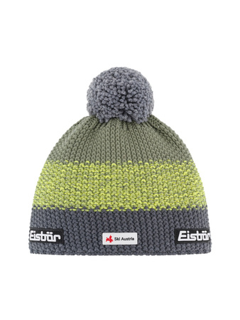 CZAPKA EISBAR STAR POMPON SKA Grey/Lime