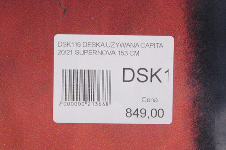 DESKA UŻYWANA CAPITA SUPERNOVA 20/21 153 cm NRDSK116