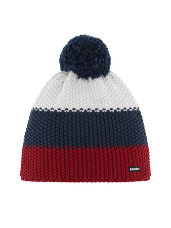 JUNIORSKA CZAPKA EISBAR STAR POMPON Red/Navy/White