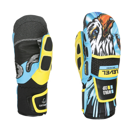 JUNIORSKIE RĘKAWICE LEVEL WORLDCUP JR CF MITT Yellow/Blue 2025