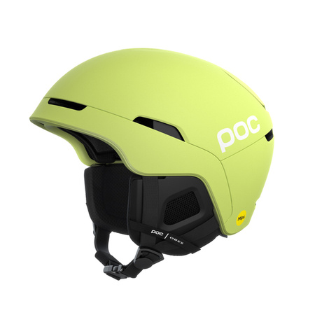 KASK NARCIARSKI POC OBEX MIPS Lemon Calcite Matt 2023 - KASK POWYSTAWOWY