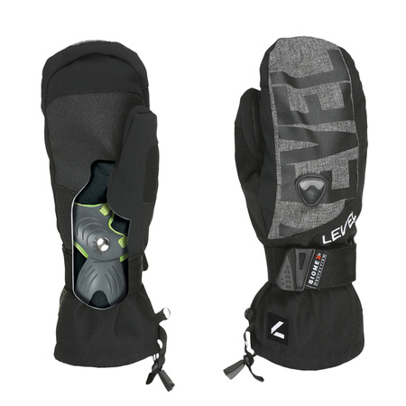 RĘKAWICE SNOWBOARDOWE LEVEL FLY MITT Black/Grey 2025