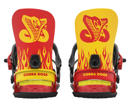 WIĄZANIA SNOWBOARDOWE UNION STRATA COBRA DOGS Yellow/Red 2023